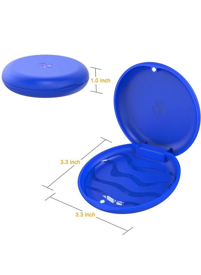 ARGOMAX 2 Pack Retainer Case, Aligner Case, Orthodontic Retainer Case, Retainer Mouth Guards Travel Case - Dark Blue.