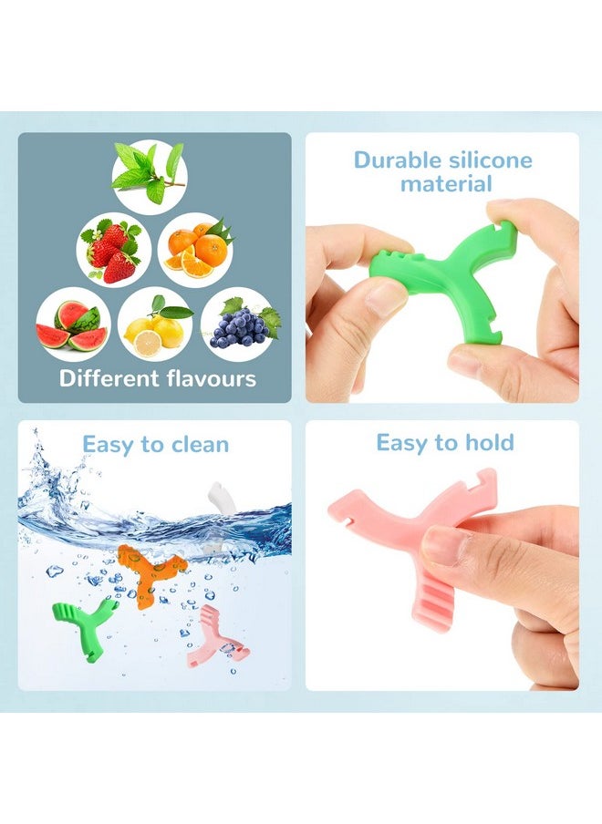8 Pcs Y Shaped Aligner Colorful Aligner Tray Seaters Teeth Aligners for Invisible or Metal Braces Aligner Teeth Aligner for Aligner Chompers, 8 Colors and Scents