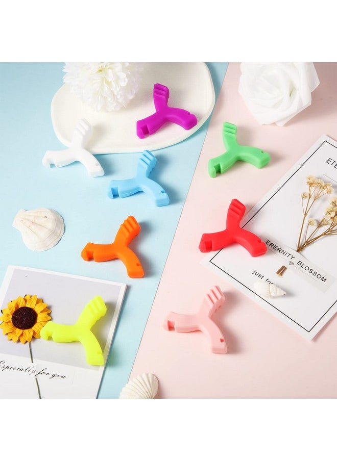 8 Pcs Y Shaped Aligner Colorful Aligner Tray Seaters Teeth Aligners for Invisible or Metal Braces Aligner Teeth Aligner for Aligner Chompers, 8 Colors and Scents