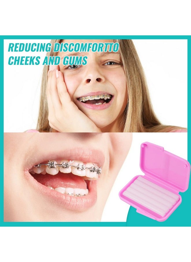 10 Pack Dental Braces Wax for Teeth Braces & Aligners, 50 Unscented & Flavorless Orthodontic Wax Strips for Dental Care Braces Brackets Cover Lip Protector Oral Appliances Ortho Accessories