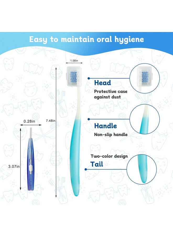3-Pack Orthodontic Dental Care Kit - Includes Soft Bristle Toothbrushes and Braces-Friendly Brush Flosser for Cleaner Interdental Brush Toothpick, Essential Tools for Braces Hygiene Oral Care