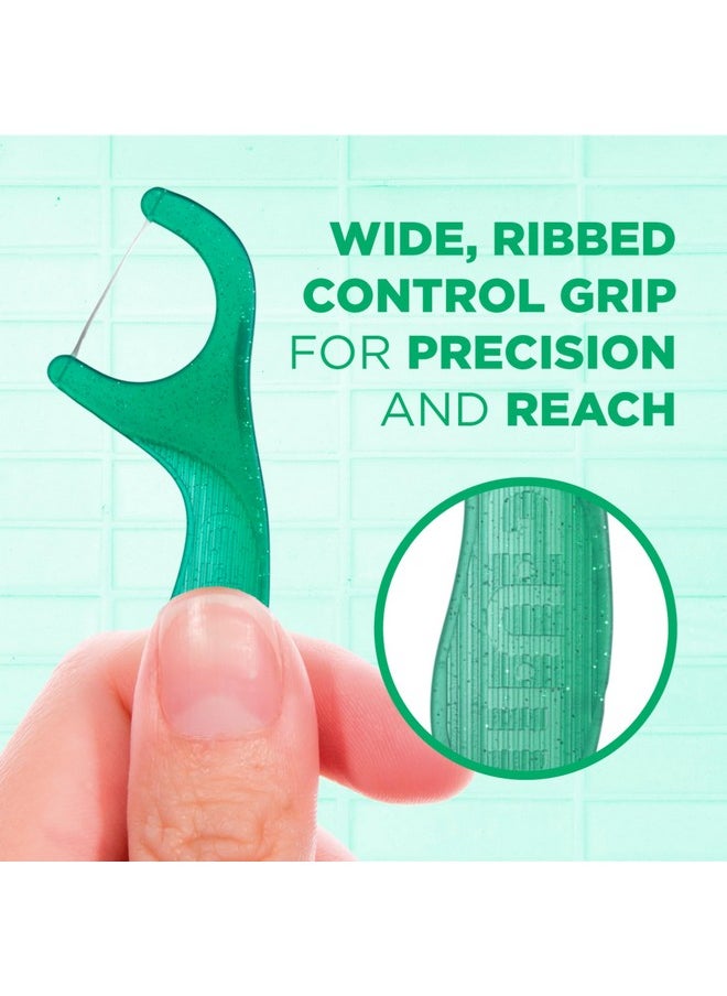 GUM Professional Clean Floss Picks - Extra Strong Shred-Resistant Floss, Easy Grip Handle - Dental Flossers for Adults - Fresh Mint Flavor, 150ct