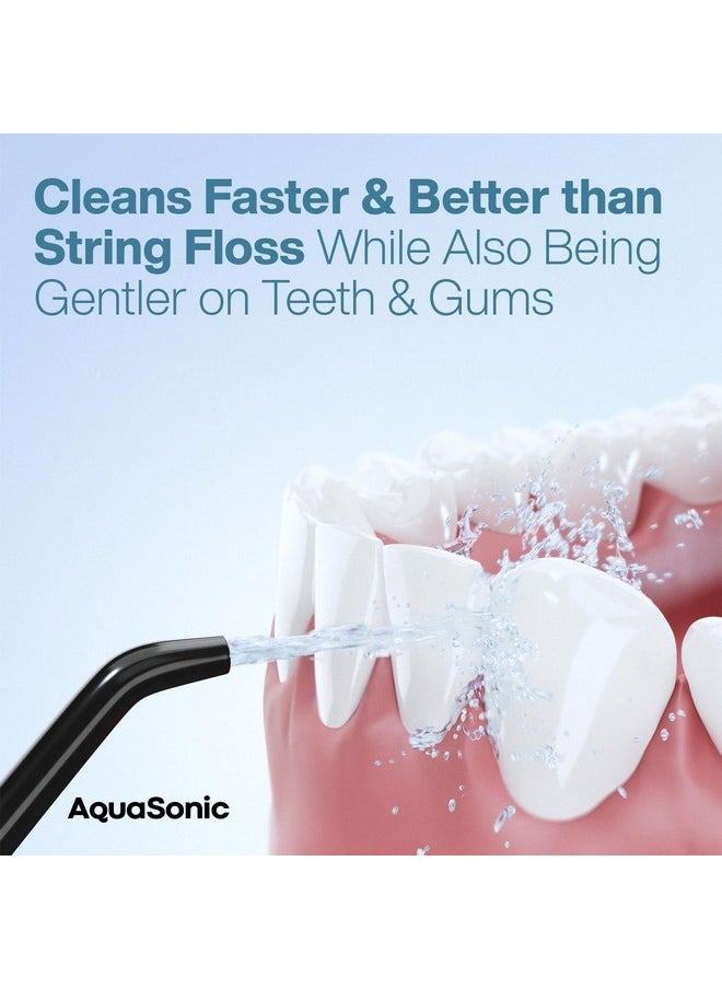 AquaSonic Aqua Flosser - Cordless Rechargeable Water Flosser for Teeth - Waterproof, Portable Oral Irrigator for Dental Cleaning with 5 Jet Tips - Braces Home Travel