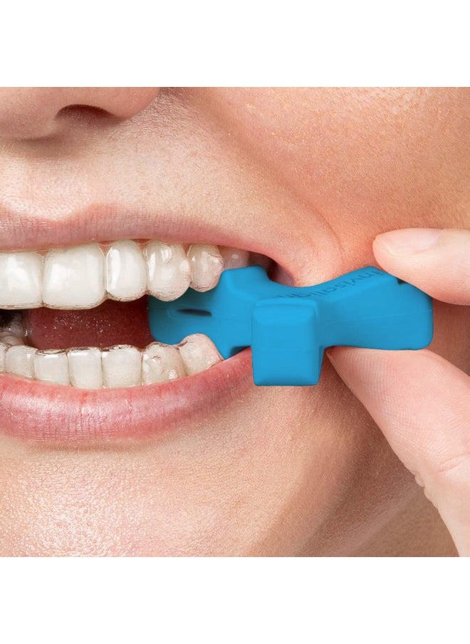 Invisalign Munchies EPS Aligner and Retainer Tray Seaters, Aligner Chewies (Pack of 2) (Blue)