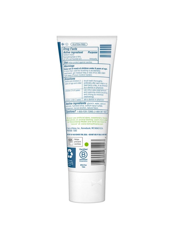 Tom's of Maine Natural Wicked Cool! Fluoride Toothpaste for Kids, Mild Mint, 5.1 oz.