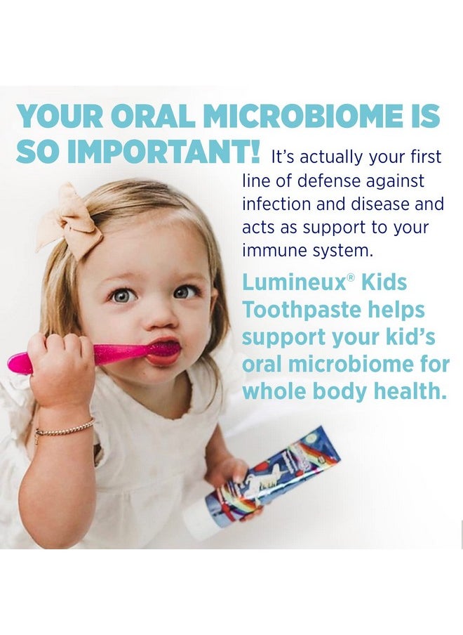 Lumineux Dentist Formulated Kids Toothpaste, Strawberry Flavor & Unicorn Approved - Certified Non-Toxic, Fluoride Free & SLS Free - 3.75 Oz