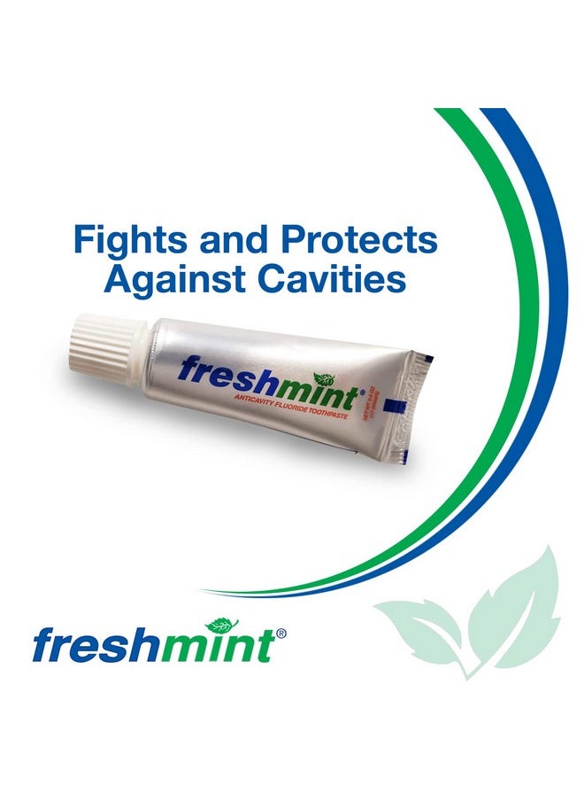 144 Tubes of Freshmint 0.6 oz. Anticavity Fluoride Toothpaste, Metallic Tube, Tubes do not have Individual Boxes for Extra Savings, Travel Size