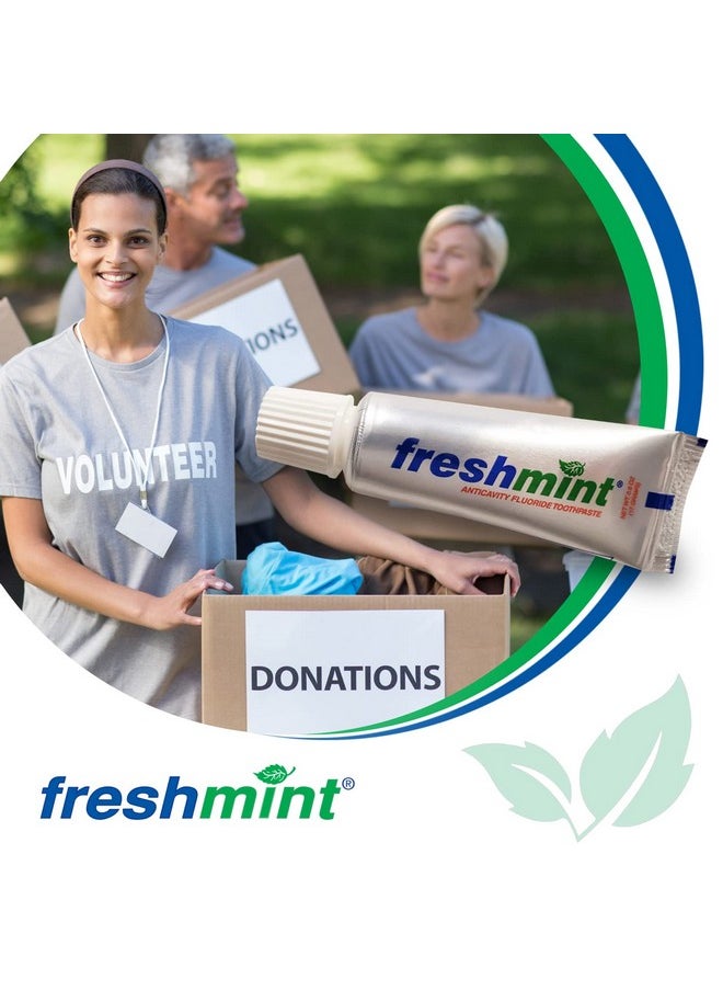 144 Tubes of Freshmint 0.6 oz. Anticavity Fluoride Toothpaste, Metallic Tube, Tubes do not have Individual Boxes for Extra Savings, Travel Size