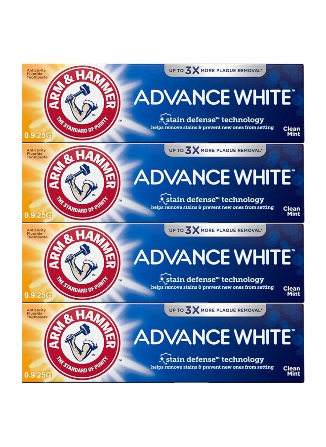 Arm and Hammer Advance Whitening Toothpaste .9 Oz Travel Size 4 Pk.