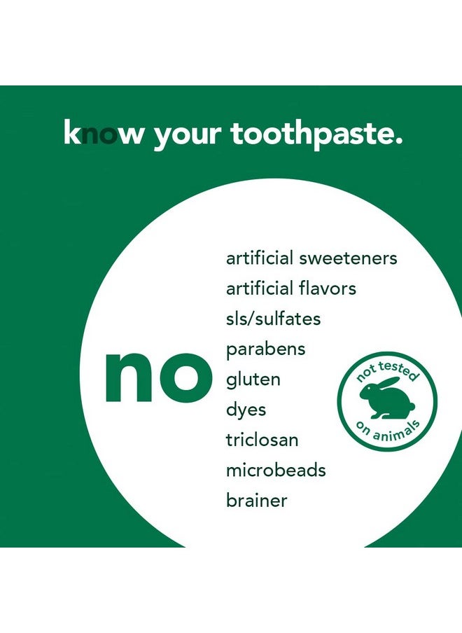 Hello Naturally Whitening Fluoride Toothpaste, Natural Peppermint Flavor and Tea Tree Oil, Peroxide Free, Gluten Free, SLS Free, 3 Pack, 4.7 OZ Tubes