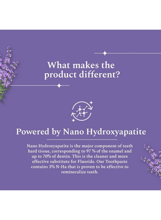 Perfora Unwind Toothpaste - Lavender Rose, 300g (3 x 100g) |Teeth Whitening & Superior Cleaning | SLS & Fluoride Free Tooth Paste | N-Ha For Teeth Remineralisation |Healthy Gums & Complete Dental Care