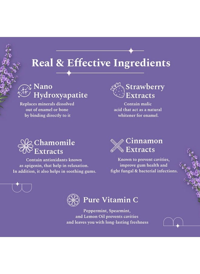 Perfora Unwind Toothpaste - Lavender Rose, 300g (3 x 100g) |Teeth Whitening & Superior Cleaning | SLS & Fluoride Free Tooth Paste | N-Ha For Teeth Remineralisation |Healthy Gums & Complete Dental Care