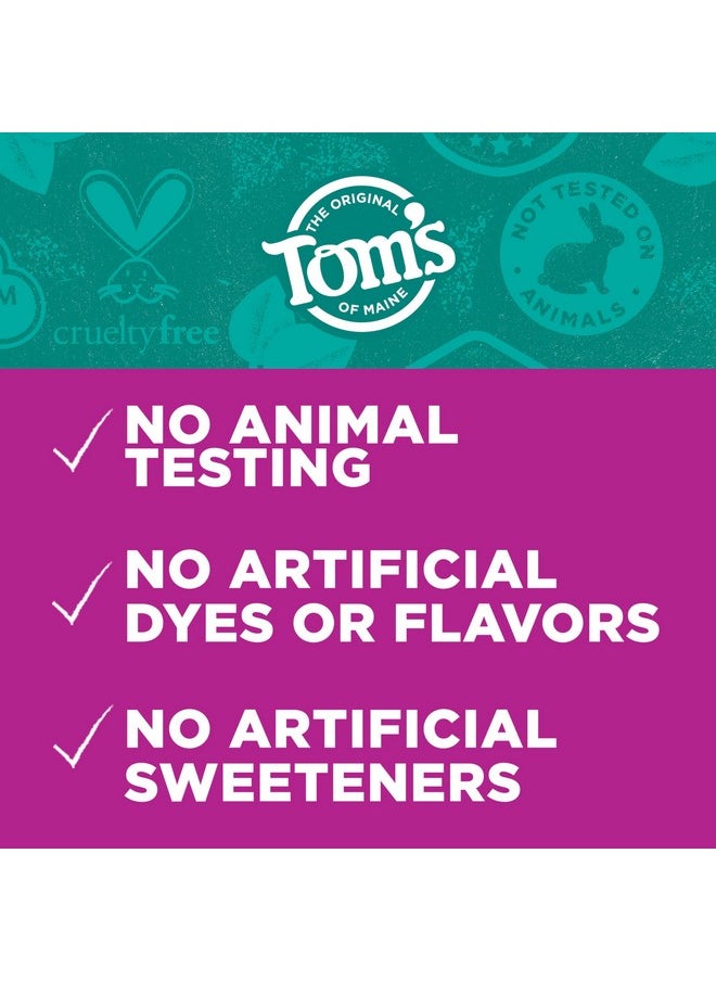 Tom's of Maine Antiplaque and Whitening Fluoride Free Natural Toothpaste Gel, Vegan, Spearmint, 4 Ounces (3 Pack)