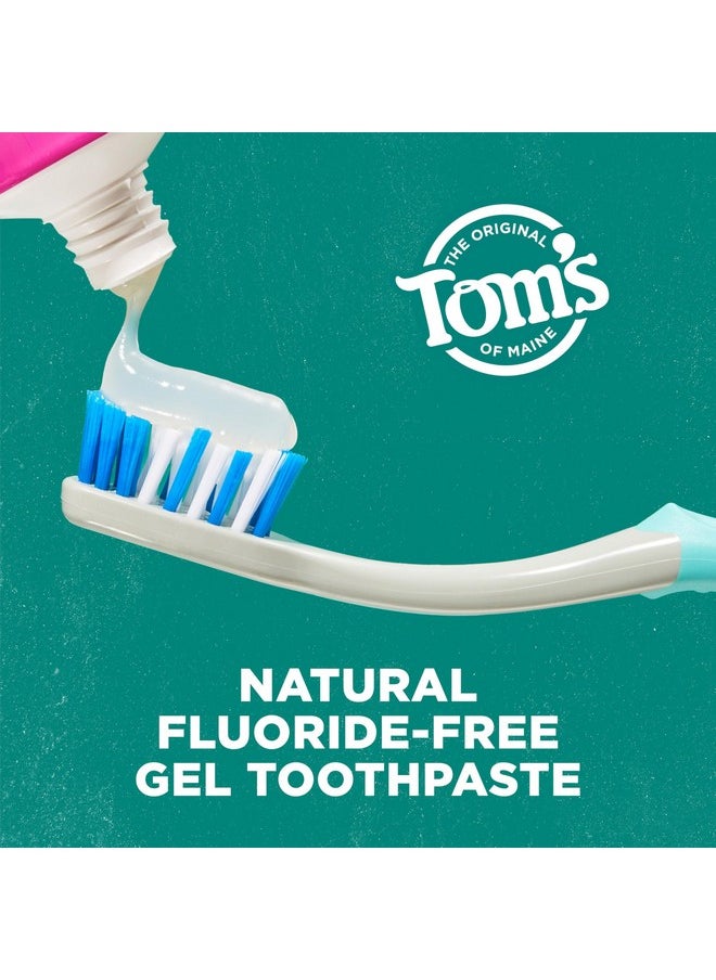 Tom's of Maine Antiplaque and Whitening Fluoride Free Natural Toothpaste Gel, Vegan, Spearmint, 4 Ounces (3 Pack)