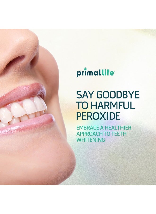 Primal Life Organic Real White Dental Boost - Natural, Organic Teeth Whitener - Peroxide Free - Nano-Hydroxyapatite Paste