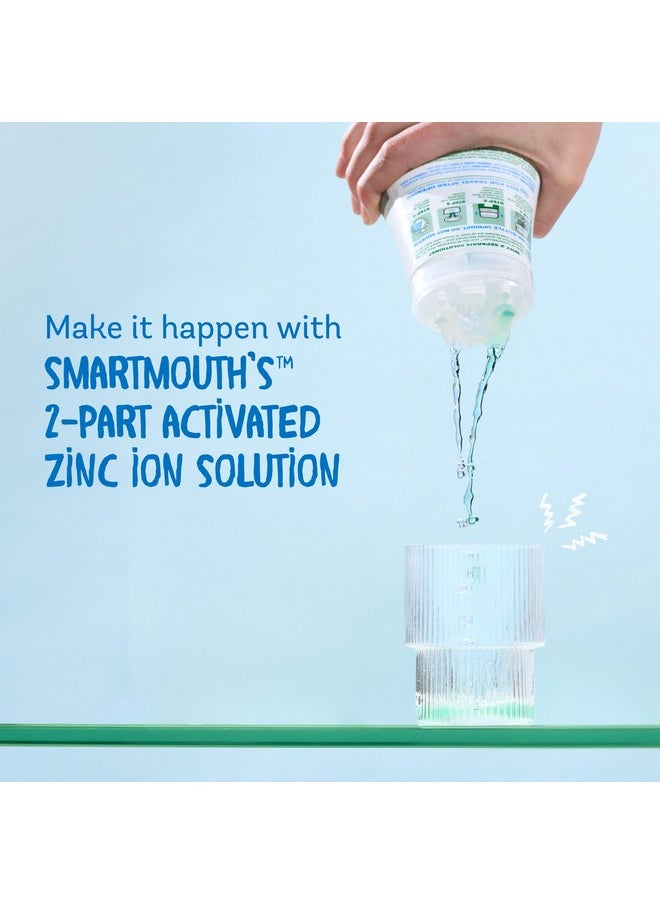 SmartMouth Premium Zinc Ion Toothpaste & Original Activated Mouthwash Combo - Whitening Toothpaste with Fluoride (Mild Mint Flavor) & Adult Mouthwash for Bad Breath (Fresh Mint Flavor)