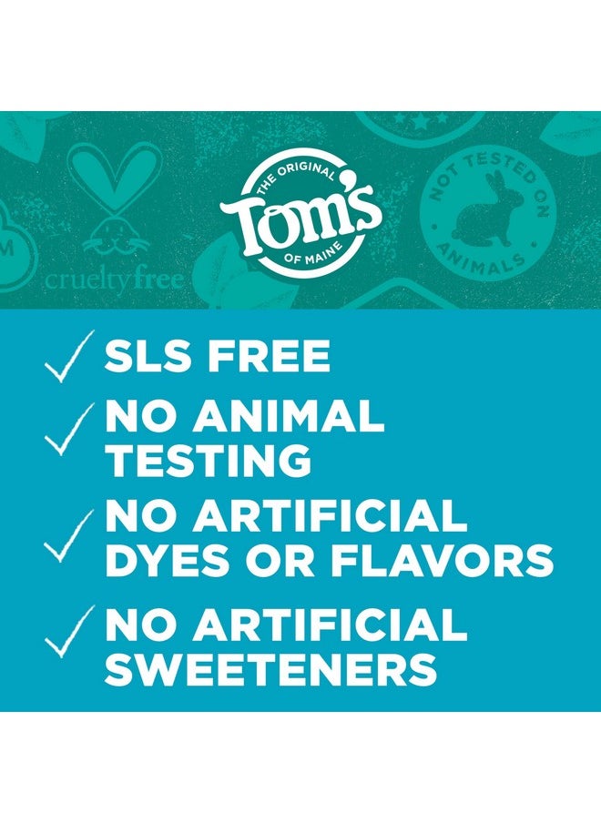 Tom’s of Maine Botanically Bright Natural Whitening Toothpaste, Fluoride Free and SLS Free, Vegan, Peppermint, 3 Pack, 4.0 Oz