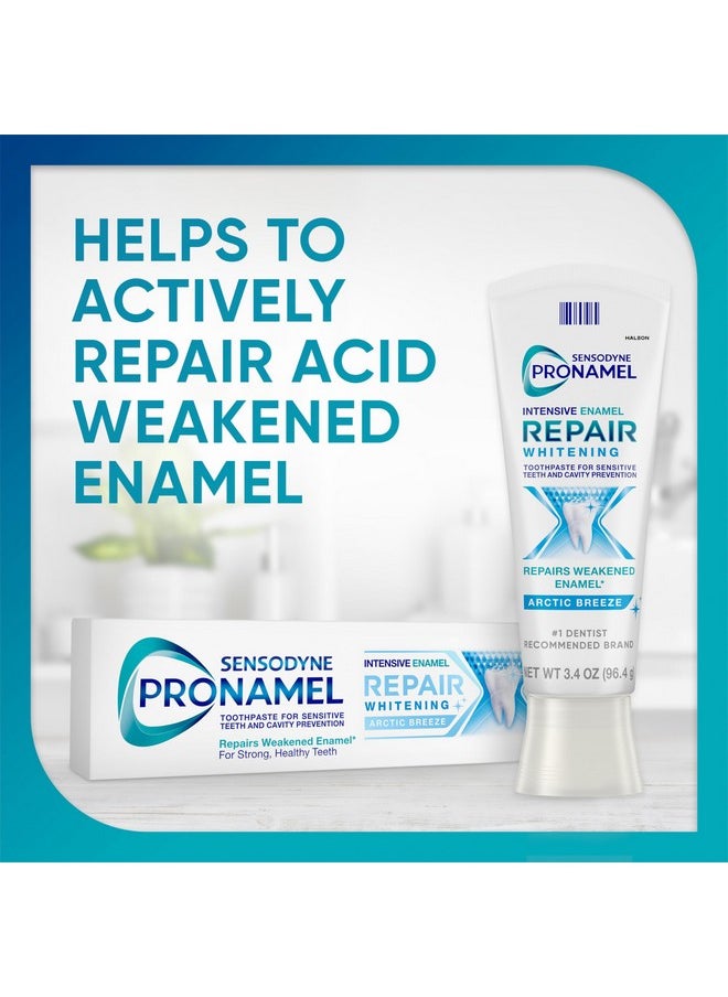 Sensodyne Pronamel Intensive Enamel Repair Toothpaste for Sensitive Teeth and Cavity Protection, Whitening Toothpaste to Strengthen Enamel, Arctic Breeze - 3.4 Ounces (Pack of 4)