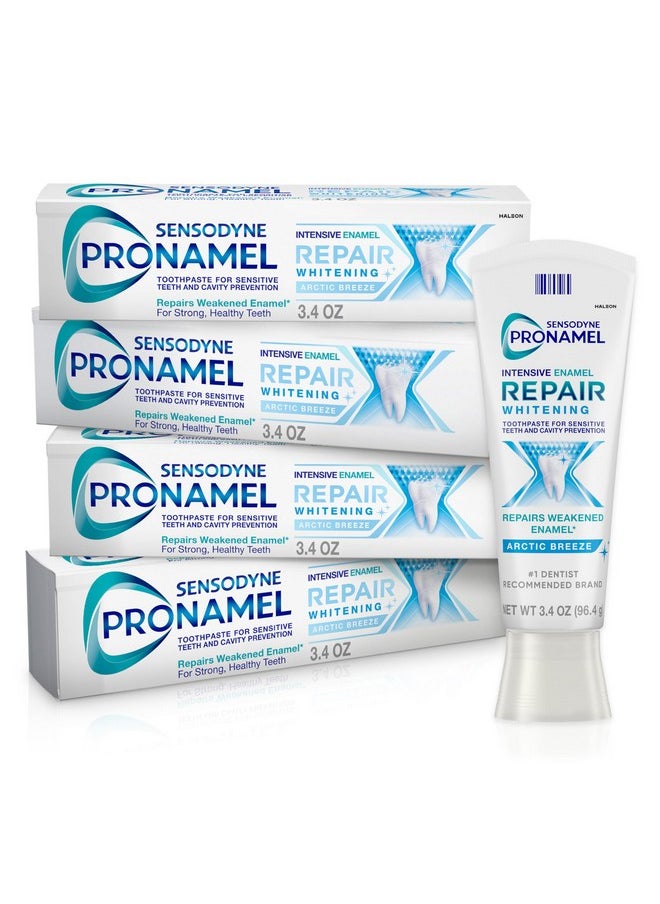 Sensodyne Pronamel Intensive Enamel Repair Toothpaste for Sensitive Teeth and Cavity Protection, Whitening Toothpaste to Strengthen Enamel, Arctic Breeze - 3.4 Ounces (Pack of 4)
