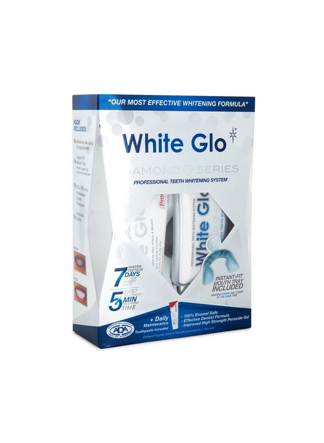 White Glo Diamond Series Advanced Whitening System with Bonus Whitening Toothpaste, 35 Count