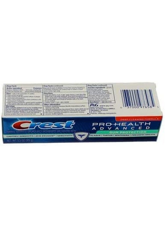 Crest Pro-Health Advanced Fluoride Toothpaste Gum Protection - 3.5 oz, Pack of 6