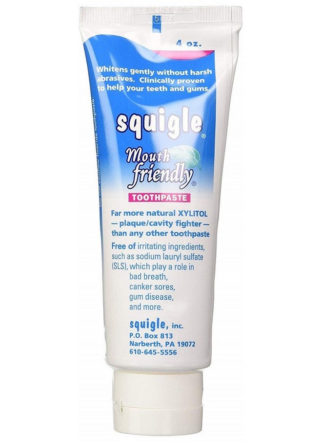 Squigle Enamel Saver Toothpaste (Canker Sore Prevention & Treatment) Prevents Cavities, Perioral Dermatitis, Bad Breath, Chapped Lips - 2 Pack