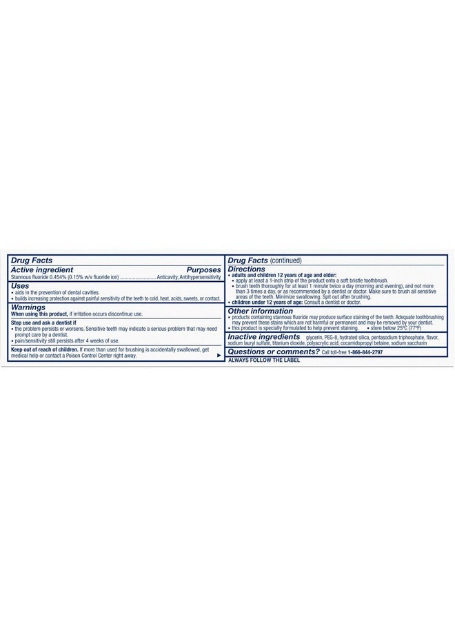 Sensodyne Rapid Relief Sensitivity and Cavity Prevention Toothpaste, Mint, 3.4 oz (96.4g) - Pack of 6