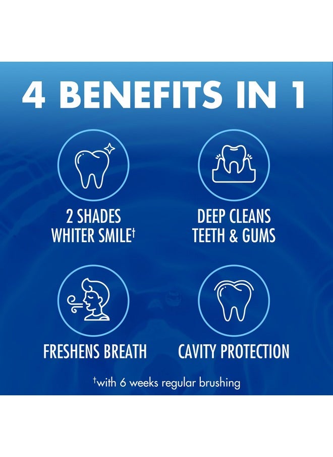 Arm & Hammer Advance White Toothpaste, Clean Mint Flavor, Stain Defense Technology, 6 Ounce (Pack of 4)