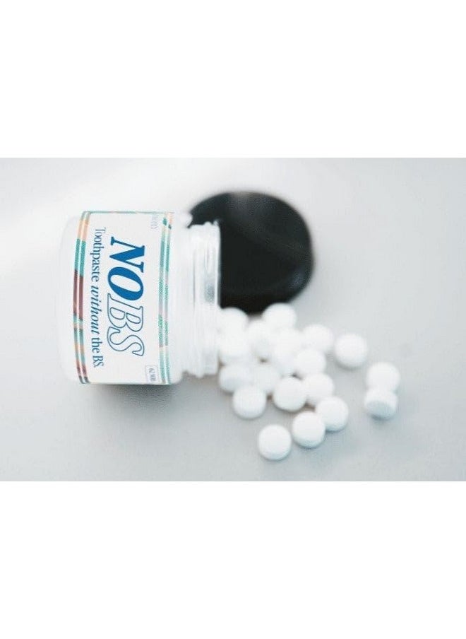 NOBS (No Bad Stuff) Toothpaste Tablets - Nano Hydroxyapatite, Fluoride & Plastic Free, Eco & Travel Friendly - Remineralize with NHA (1 Month)