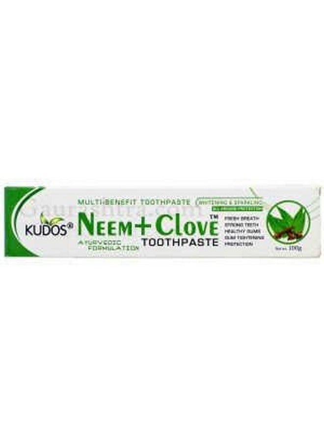 Kudos ayurveda neem clove toothpaste 100gm (pack of 7)