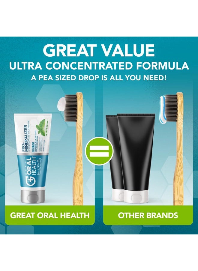Nano hydroxyapatite Toothpaste Fluoride-Free, Pro Mineralizer Toothpaste: Dentist Formulated Remineralizing Anti Cavity Xylitol Toothpaste, Enamel Support Sensitive Teeth Toothpaste - Wintermint