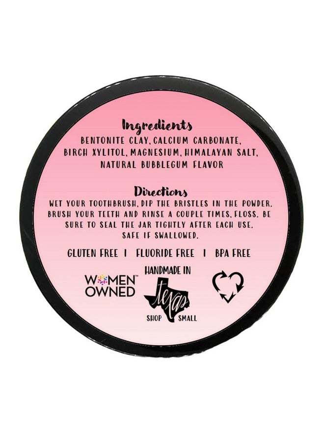 Simply Sooney Remineralizing Vegan Mineral Tooth Powder I Bubblegum Formula for Kids I Natural Whitening I Stronger Teeth 1.5oz (1.5 oz jar)