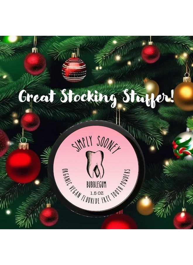 Simply Sooney Remineralizing Vegan Mineral Tooth Powder I Bubblegum Formula for Kids I Natural Whitening I Stronger Teeth 1.5oz (1.5 oz jar)