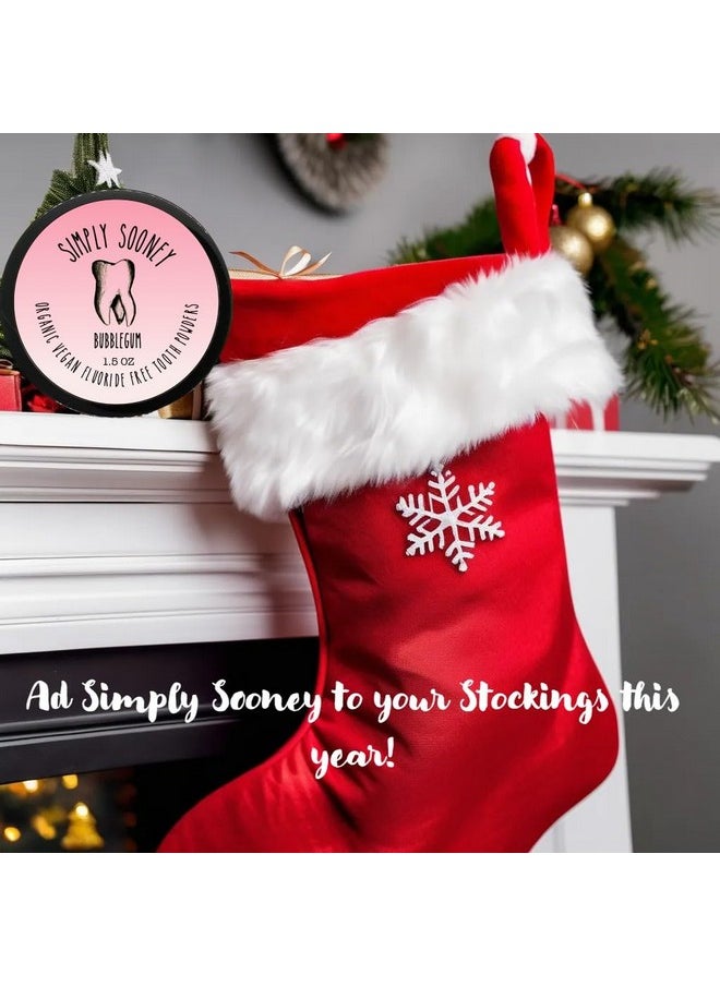 Simply Sooney Remineralizing Vegan Mineral Tooth Powder I Bubblegum Formula for Kids I Natural Whitening I Stronger Teeth 1.5oz (1.5 oz jar)