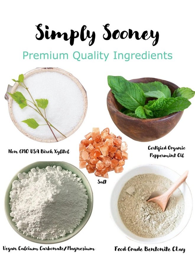 Zero Waste up to 6 Month Supply Organic Vegan Fluoride Free Tooth Powder Peppermint Flavor- Ships Without Any Plastic Packaging I Natural Whitening I Stronger Teeth