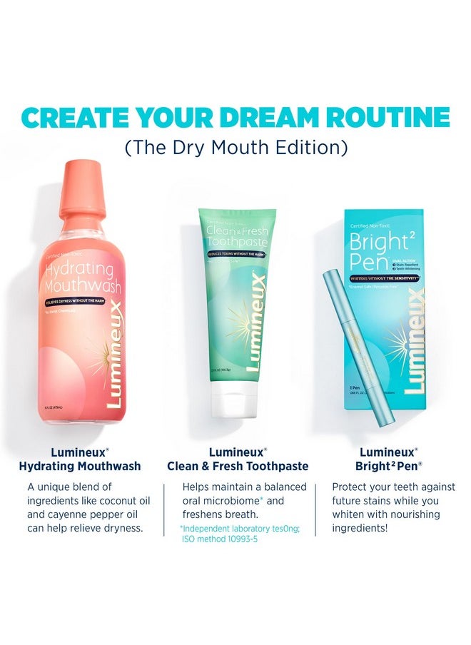 Lumineux Complete Care Toothpaste, 2 Pack - Certified Non-Toxic - Fresh Breath in 14 Days - Fluoride Free, NO Alcohol, Artificial Colors, SLS Free, Dentist Formulated - 3.75 Oz