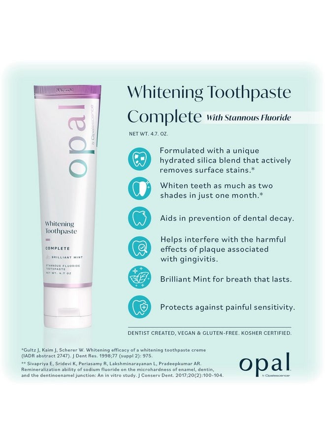 Opalescence Complete Stannous Fluoride for Prevention of Dental Decay, Sensivity, Gengivites & Whitening - (Pack of 1) Mint - 4.7 Ounce 5823-1