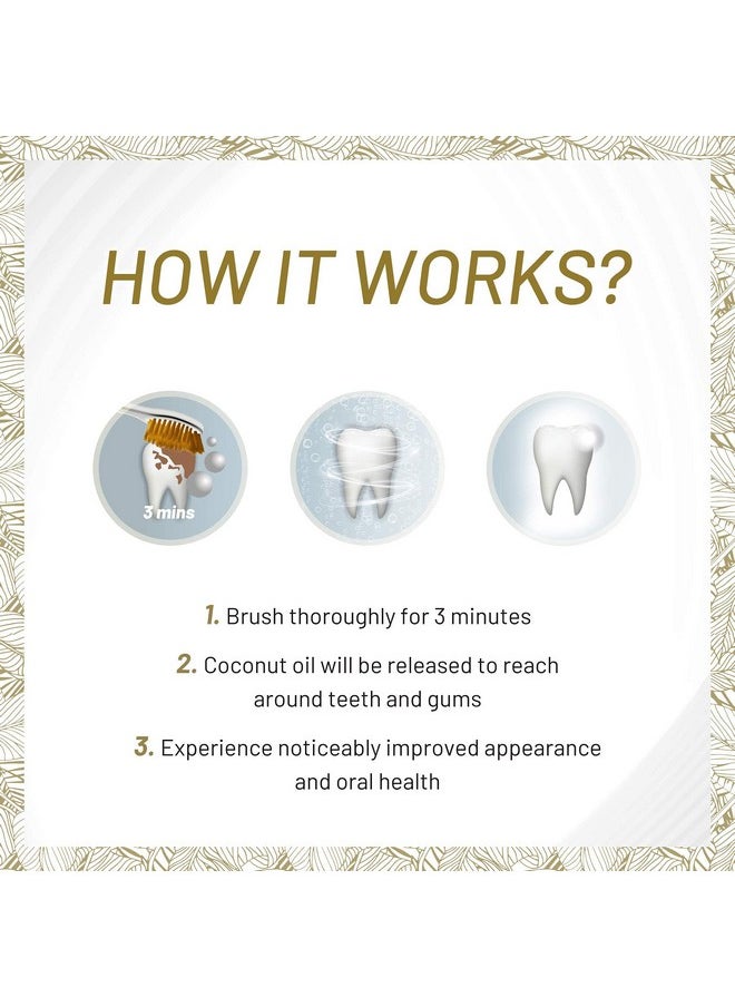 White Glo Coconut Oil Whitening Toothpaste, Refreshing Coconut & Mint Flavour, Fluoride-free Holistic Oral Care, Infused Luxurious Coconut Oil For Sparkling White Teeth and Ultimate Clean - 5.2 Ounces