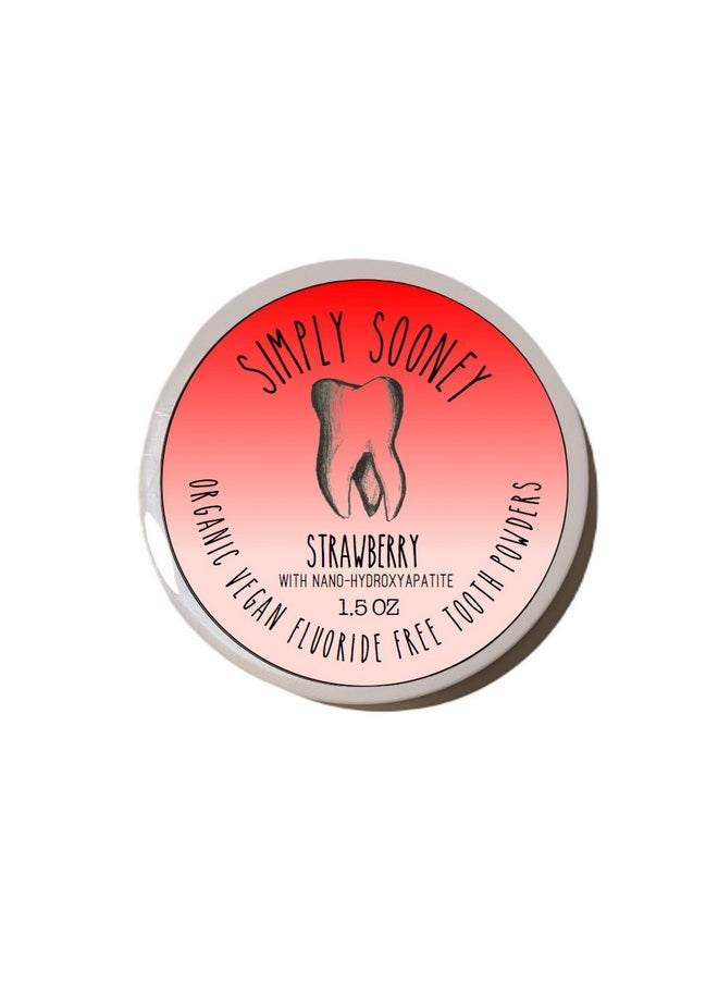 Simply Sooney Remineralizing Vegan Mineral Toothpaste Powder I Strawberry Nano-hydroxyapatite Formula for Kids and Adults I Natural Whitening I Stronger Teeth 1.5oz (1.5 oz jar)