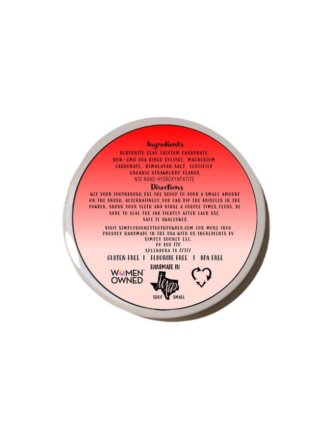 Simply Sooney Remineralizing Vegan Mineral Toothpaste Powder I Strawberry Nano-hydroxyapatite Formula for Kids and Adults I Natural Whitening I Stronger Teeth 1.5oz (1.5 oz jar)