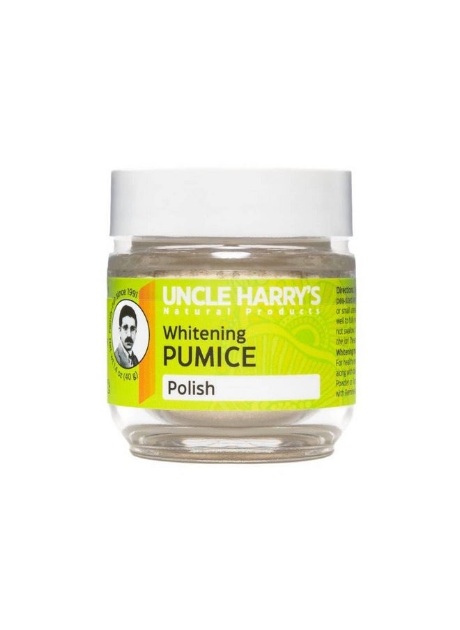 Uncle Harry’s Natural Products Whitening Toothpaste Polish, Alkalizing Antiseptic Tooth Polisher with Pumice and Bentonite Clay, Pure Plant Essences, Fluoride Free and Vegan, 1.25 Ounce Glass Jar