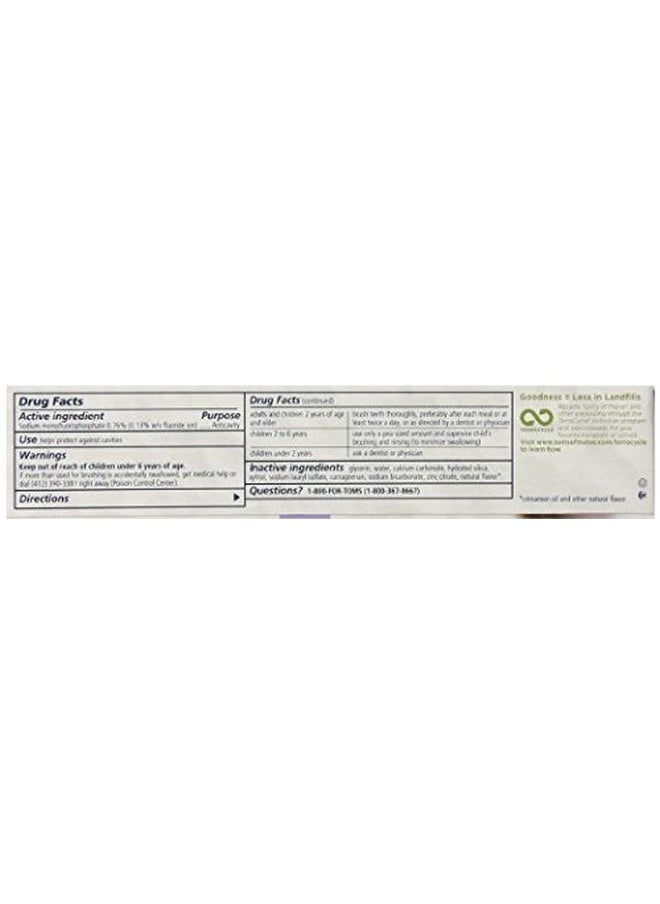 Tom's of Maine Natural Whole Care Toothpaste with Fluoride, Cinnamon Clove, 3 Count