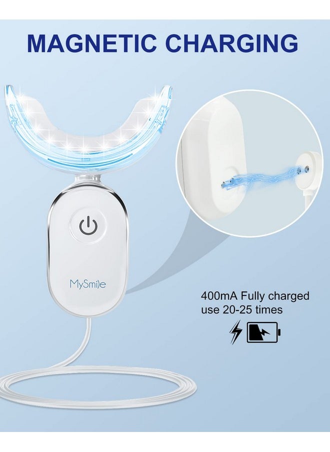 MySmile Teeth Whitening Accelerator Light Powerful 28 LED Blue Light Each 10 Minutes at A Time with USB Charger Mouth Trays Form Perfectly Teeth Care Oral(Only 1Pcs LED Light and 4ml Gel)