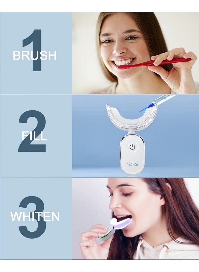 MySmile Teeth Whitening Accelerator Light Powerful 28 LED Blue Light Each 10 Minutes at A Time with USB Charger Mouth Trays Form Perfectly Teeth Care Oral(Only 1Pcs LED Light and 4ml Gel)