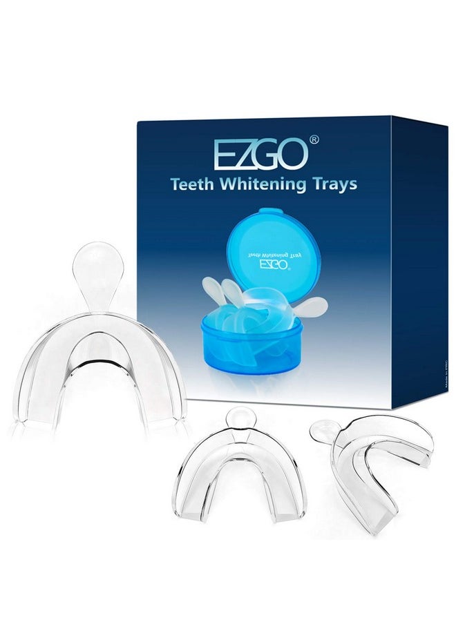 EZGO Teeth Whitening Trays, BPA Free Moldable Mouth Trays, Custom Fit, Comfortable, Trimmable Mouth Guard, Used on Teeth Grinding, Teeth Whitening, and Sports Campaign (3 Trays)