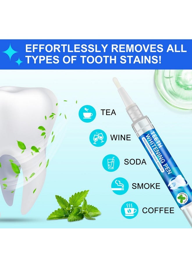 Teeth Whitening Pen, 6 PCS Teeth whitening Gel, Deluxe Teeth Whitening Kit, 5 Minute Whitening Gel Teeth Whitener, Effective Tooth Whitening Pen, Tooth Bleach Pen for Adults, No Sensitivity, Mint