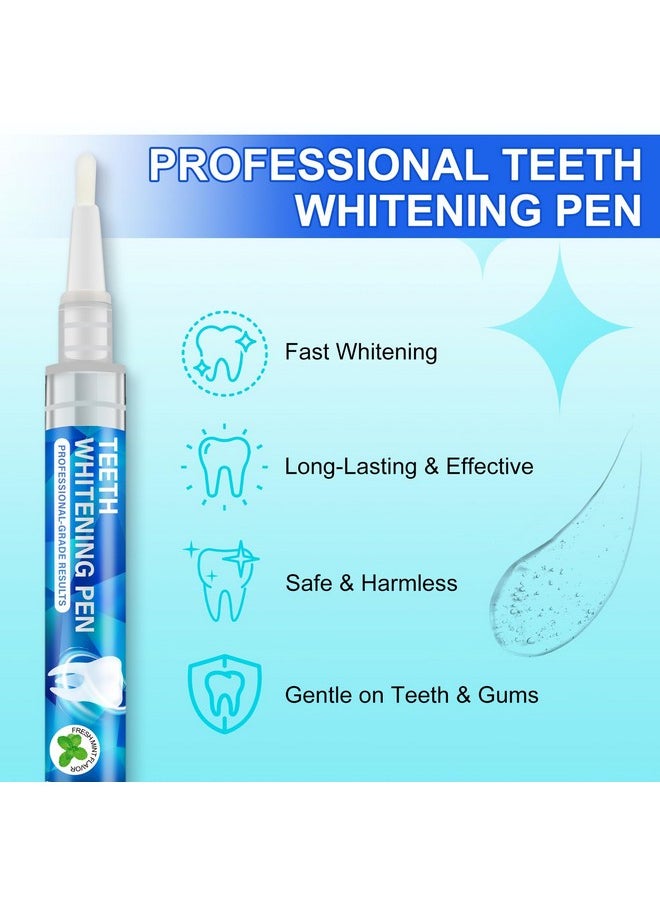 Teeth Whitening Pen, 6 PCS Teeth whitening Gel, Deluxe Teeth Whitening Kit, 5 Minute Whitening Gel Teeth Whitener, Effective Tooth Whitening Pen, Tooth Bleach Pen for Adults, No Sensitivity, Mint