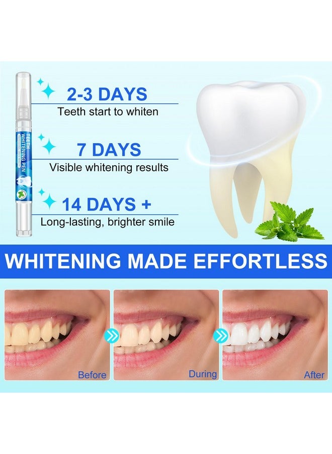 Teeth Whitening Pen, 6 PCS Teeth whitening Gel, Deluxe Teeth Whitening Kit, 5 Minute Whitening Gel Teeth Whitener, Effective Tooth Whitening Pen, Tooth Bleach Pen for Adults, No Sensitivity, Mint