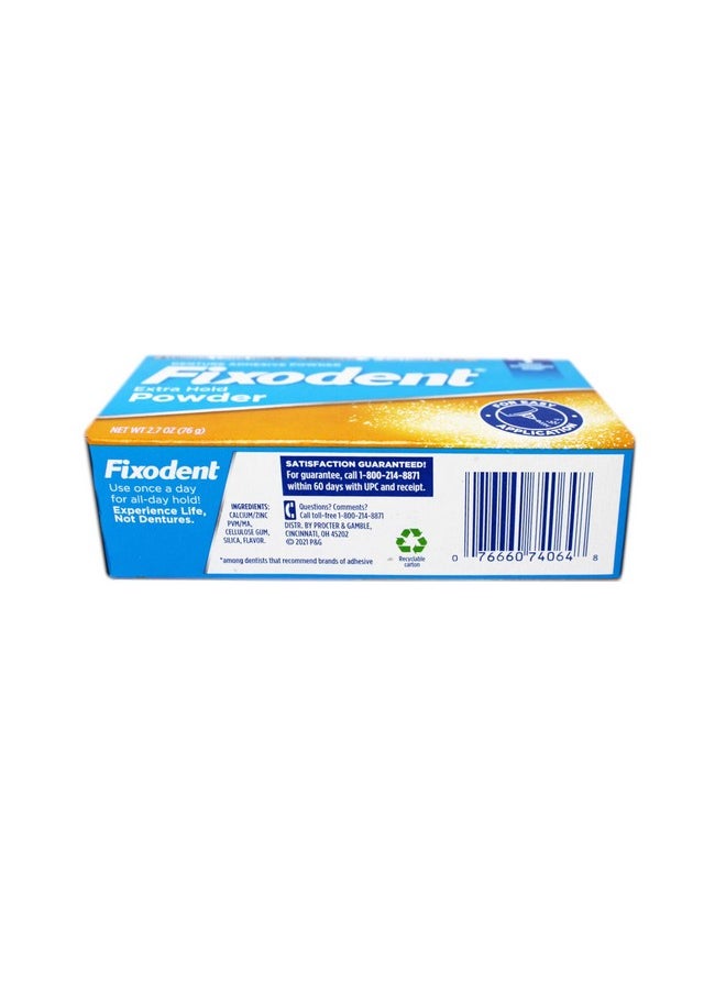 Fixodent Powder Extra Hold 2.7 Oz. (Pack of 3)