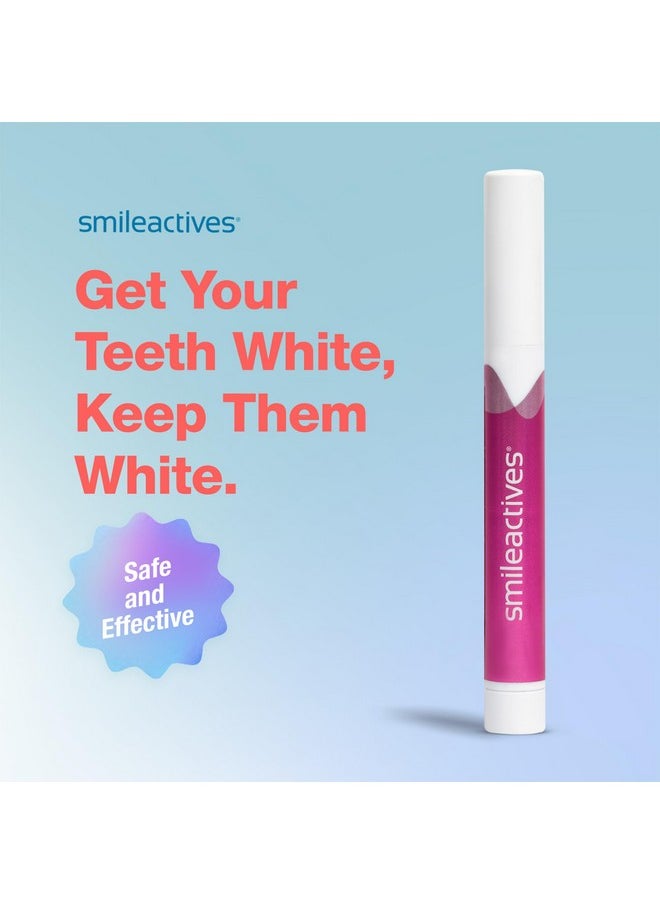Smileactives Teeth Whitening Pen for White Smile, Fast Tooth Whitener and Stain Remover with Precision Brush Tip, Dental Quality Whitening Gel, Travel Pen, Easy to Use, Winterberry Flavor, 2 Pack